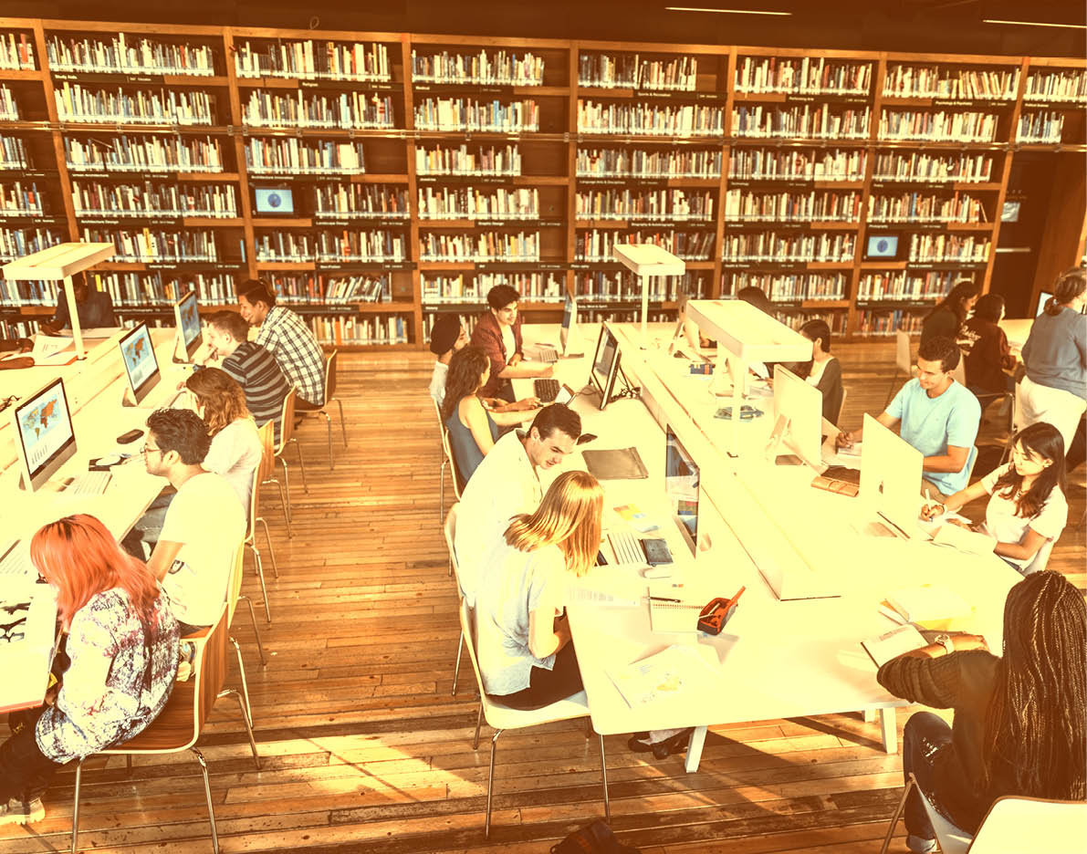 Technology Library Student Learning Concept