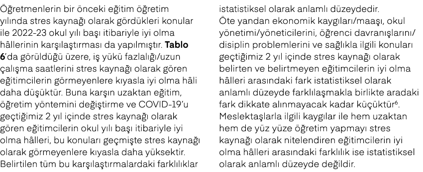  retmenlerin bir  nceki e itim   retim y l nda stres kayna   olarak g rd kleri konular ile 2022 23 okul y l  ba   it...