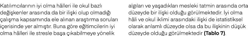 Kat l mc lar n n iyi olma h lleri ile okul bazl de i kenler aras nda da bir ili ki olup olmad     al  ma kapsam nda ...
