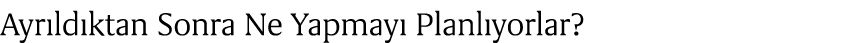 Ayr ld ktan Sonra Ne Yapmay Planl yorlar?