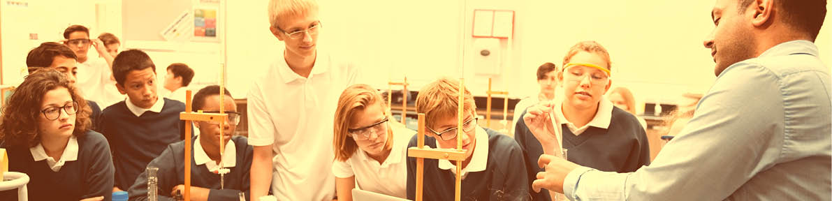 Group of students laboratory lab in science classroom