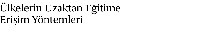  lkelerin Uzaktan E itime Eri im Y ntemleri