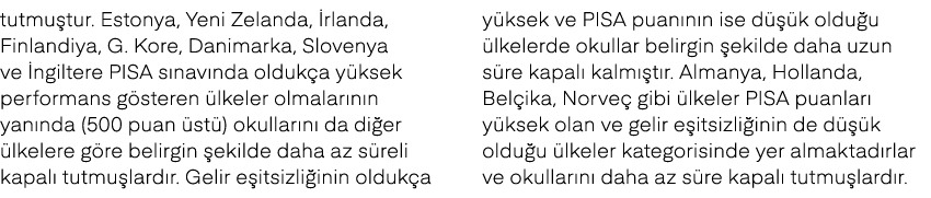 tutmu tur. Estonya, Yeni Zelanda, rlanda, Finlandiya, G. Kore, Danimarka, Slovenya ve  ngiltere PISA s nav nda olduk...