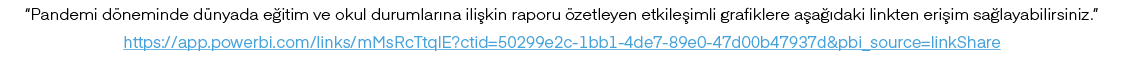 “Pandemi d neminde d nyada e itim ve okul durumlar na ili kin raporu zetleyen etkile imli grafiklere a a  daki linkt...