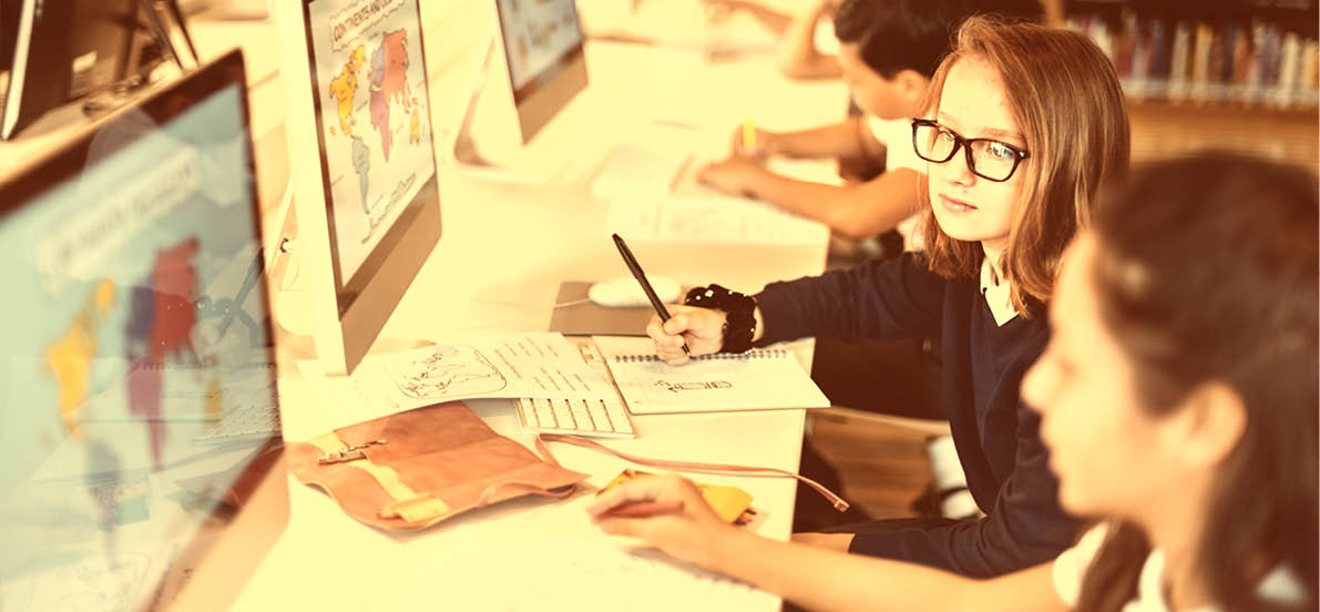 Education School Student Computer Network Technology Concept